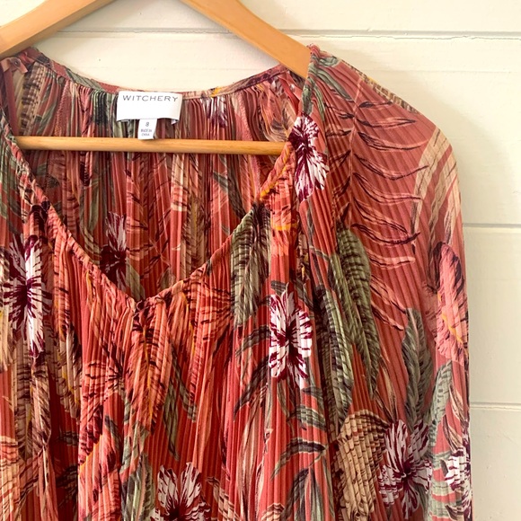 Witchery pleated v neck blouse - Picture 4 of 11